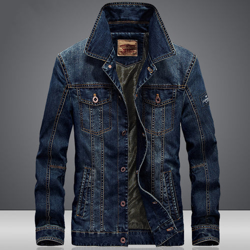 Herren modische Jeansjacke mit klassischem Schnitt und praktischen Taschen Echoarchiv