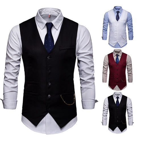 Herren elegante Anzugweste im klassischen Design mit modernen Akzenten Echoarchiv