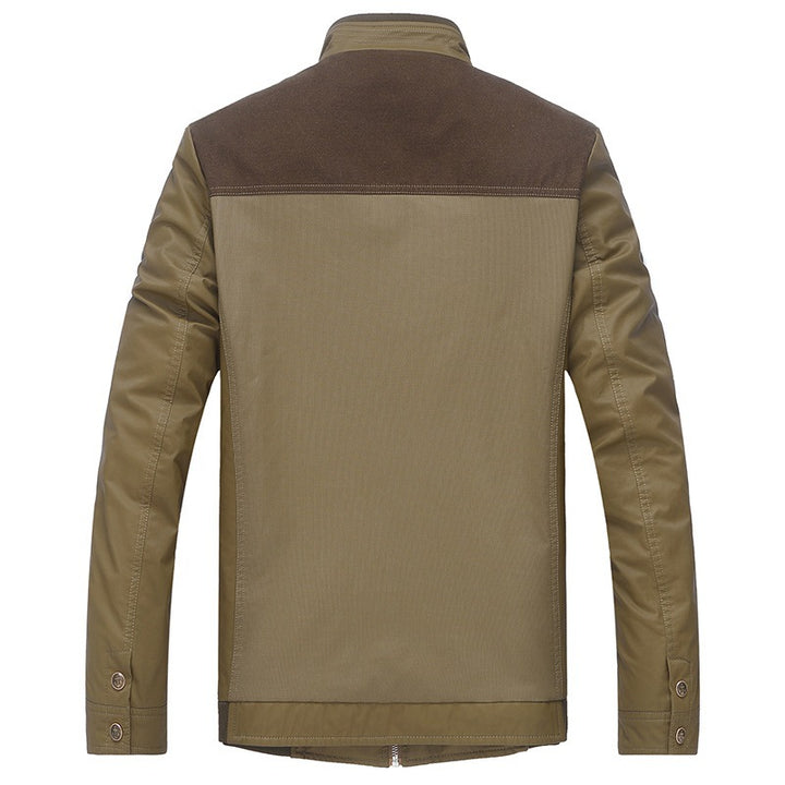 Herren Leichte Übergangsjacke mit Stehkragen und gemustertem Satinfutter – Taviero