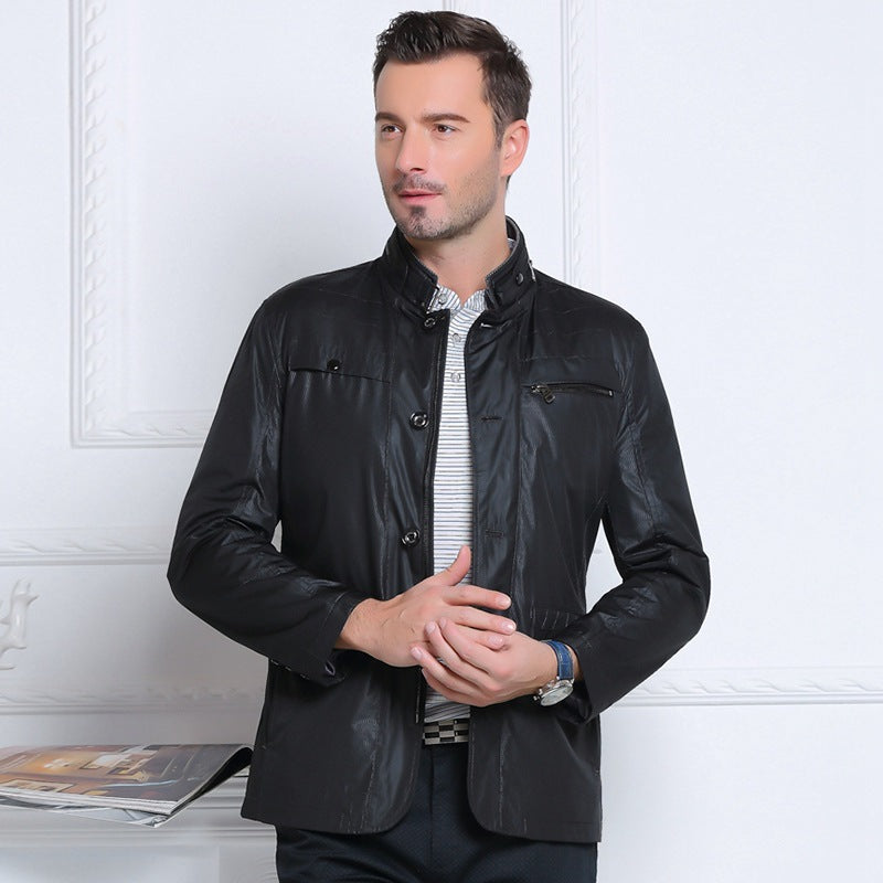 Herren Leichte Fieldjacke im City-Utility-Stil mit Stehkragen – Taviero