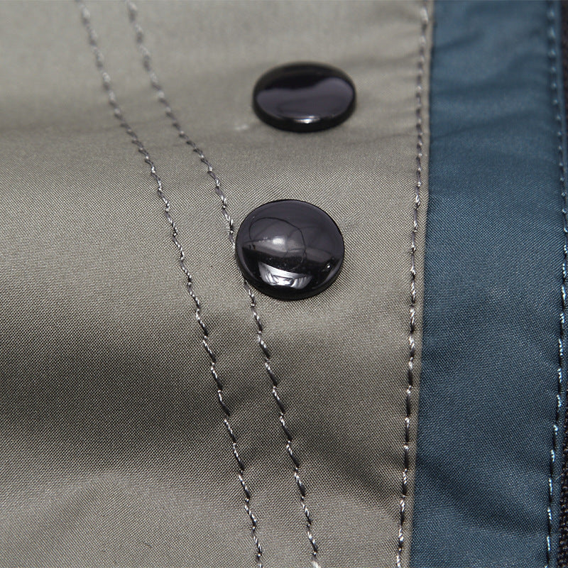 Herren Übergangsjacke mit Stehkragen und gemustertem Innenfutter – Taviero