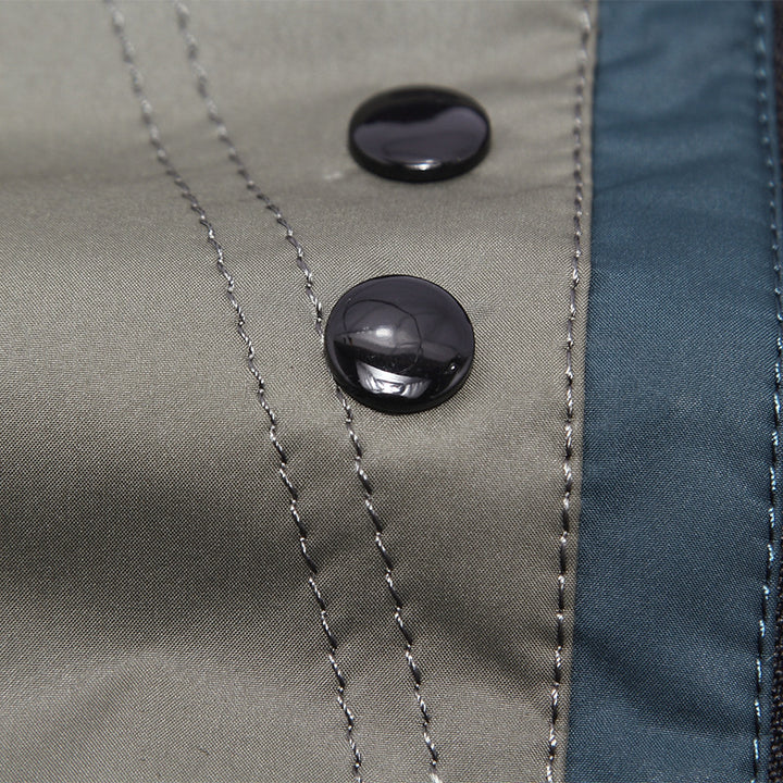 Herren Übergangsjacke mit Stehkragen und gemustertem Innenfutter – Taviero