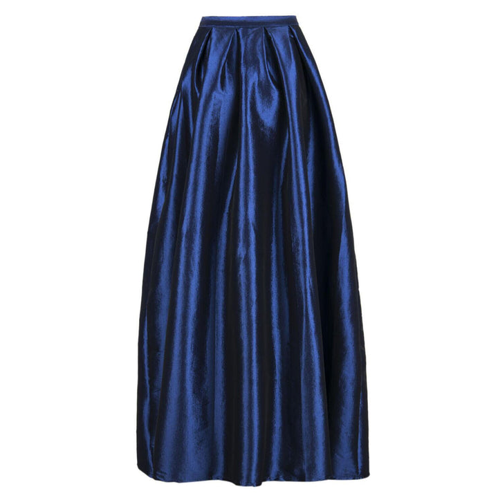 Damen Maxirock aus Satin mit hoher Taille & weitem Tellerrock – Valéora