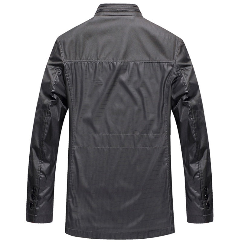 Herren leichte Reise-Utility-Jacke mit gesteppten Ärmeln, verdecktem Reißverschluss und kariertem Innenfutter – Taviero