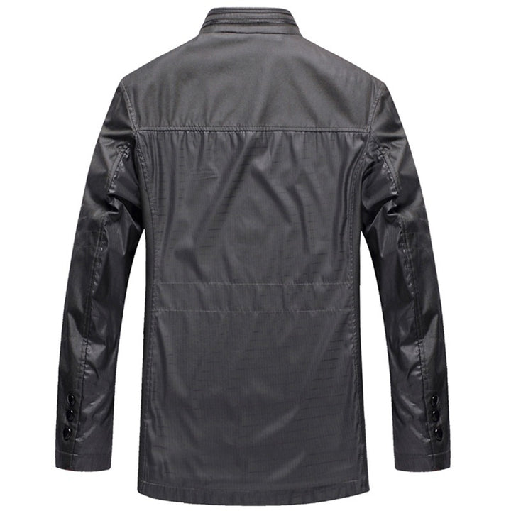 Herren leichte Reise-Utility-Jacke mit gesteppten Ärmeln, verdecktem Reißverschluss und kariertem Innenfutter – Taviero