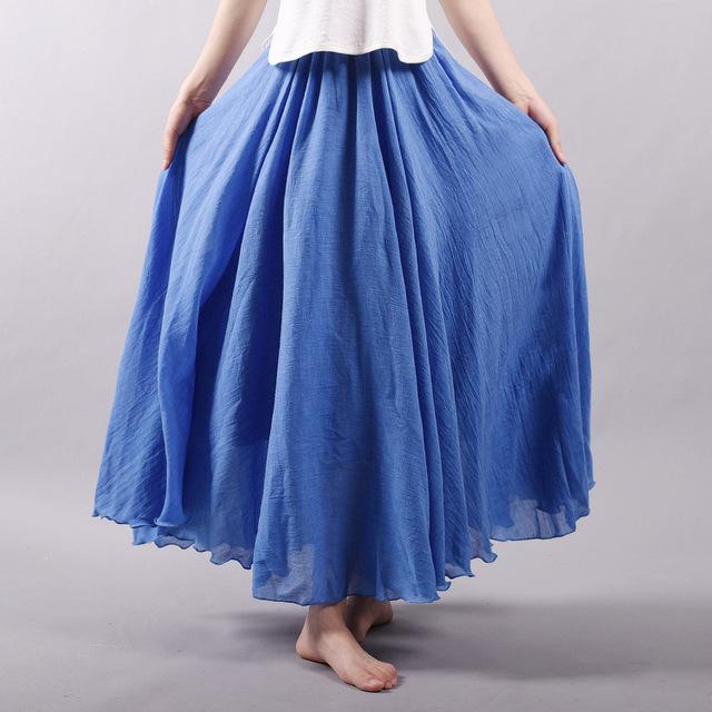 Echoarchiv | Lässig Fallender Boho Maxi Rock für Damen