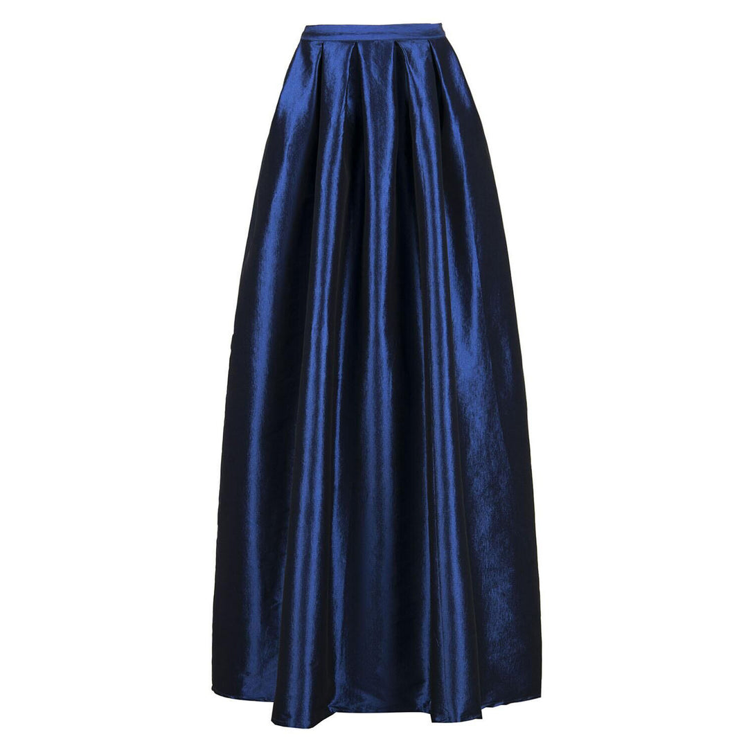 Damen Maxirock aus Satin mit hoher Taille & weitem Tellerrock – Valéora
