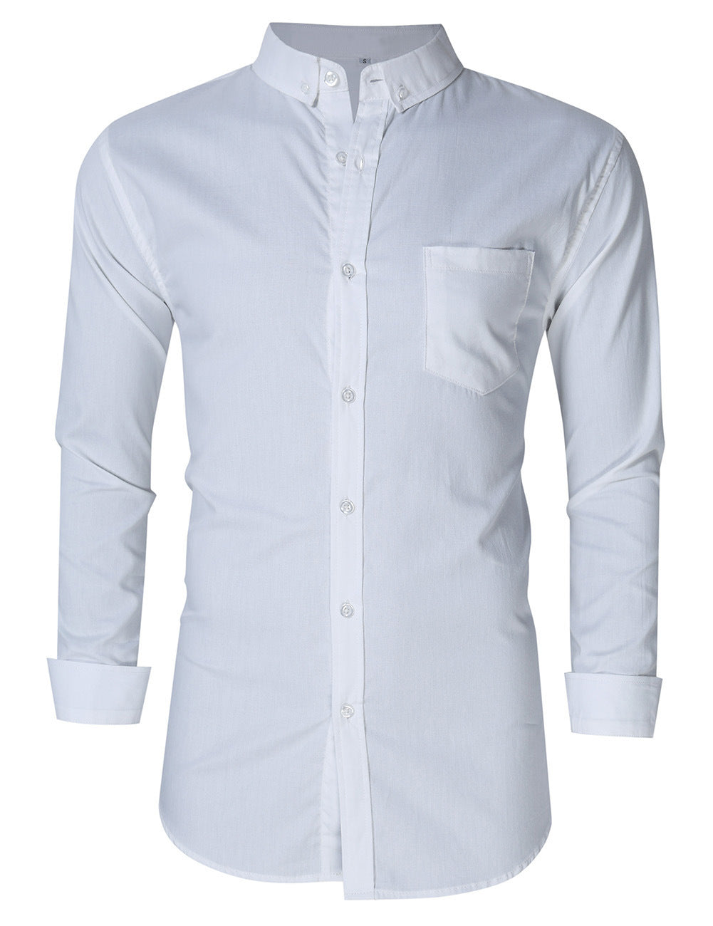 Herren Stilvolles Langarm-Hemd mit modernem Button-Down Kragen und Brusttasche Echoarchiv