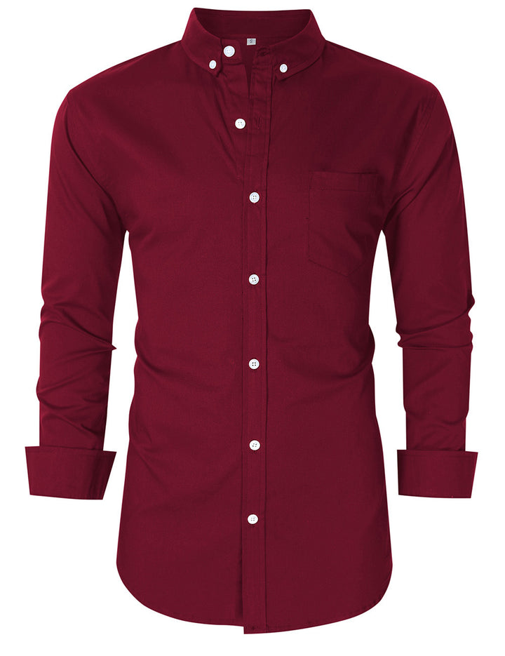 Herren Hemd mit klassischem Button-Down Kragen und Brusttasche Echoarchiv