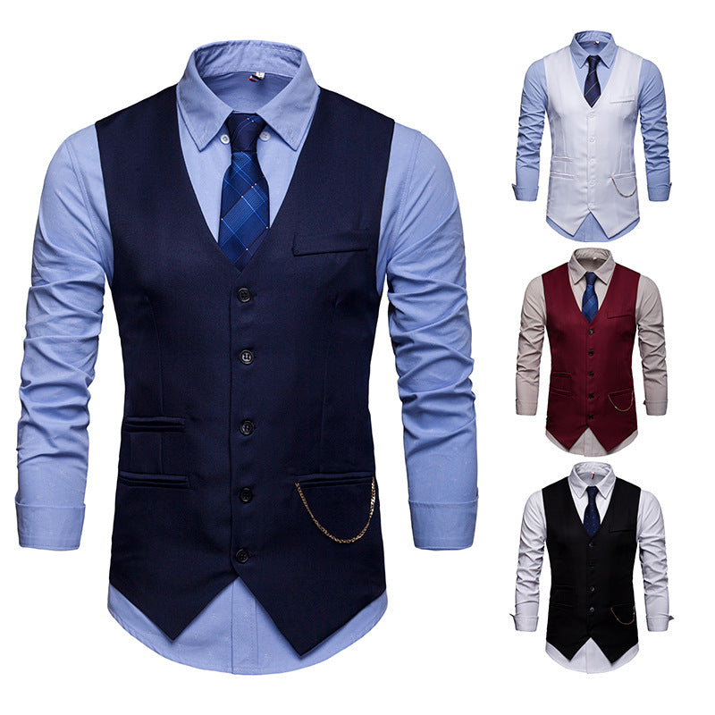 Herren elegante Anzugweste im klassischen Design mit modernen Akzenten Echoarchiv