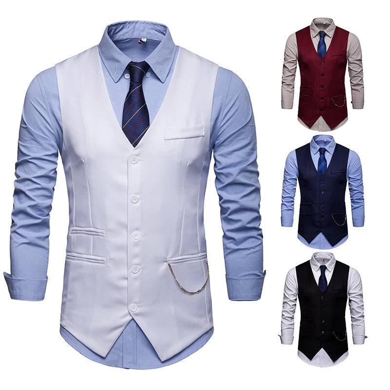 Herren elegante Anzugweste im klassischen Design mit modernen Akzenten Echoarchiv