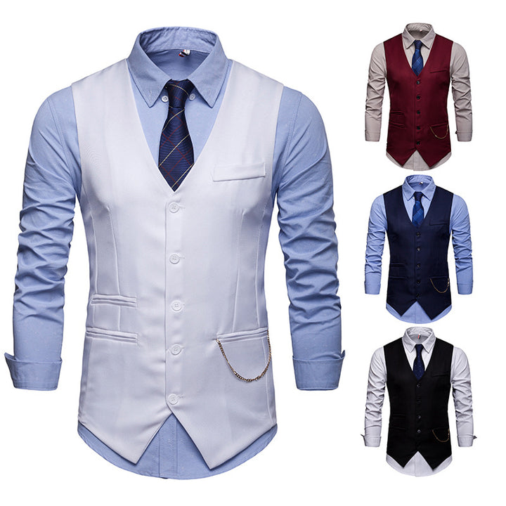 Herren elegante Anzugweste im klassischen Design mit modernen Akzenten Echoarchiv