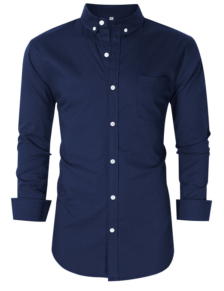 Herren Hemd mit klassischem Button-Down Kragen und Brusttasche Echoarchiv