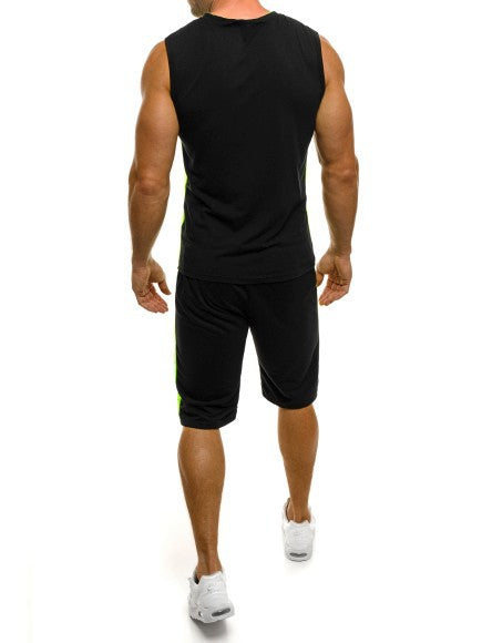 Herren Sportliches Tanktop und Shorts-Set mit reflektierenden Akzenten Echoarchiv