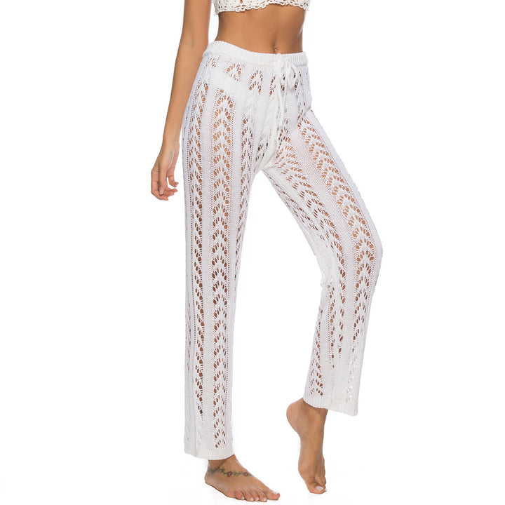 Damen luftige Strickhose mit dekorativen Häkelmustern Echo Archiv