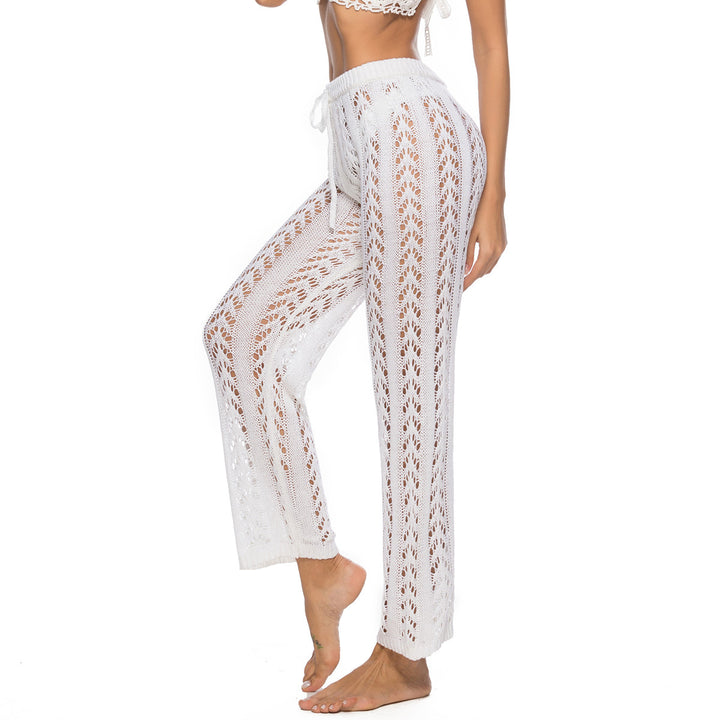Damen luftige Strickhose mit dekorativen Häkelmustern Echo Archiv