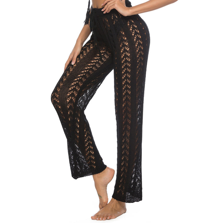 Damen luftige Strickhose mit dekorativen Häkelmustern Echo Archiv