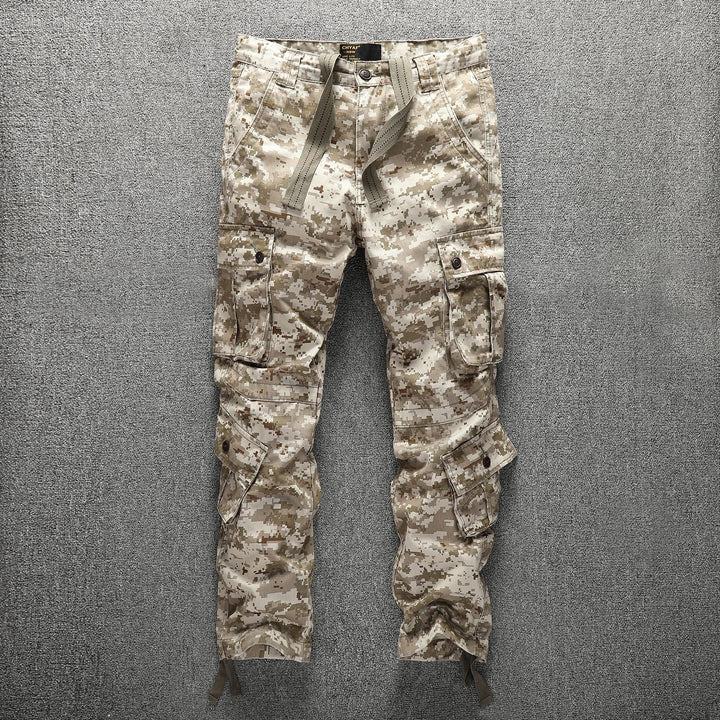 Herren Taktische Cargohose im Digital-Camouflage mit Tunnelzugbund und Mehrfach-Taschen Echoarchiv