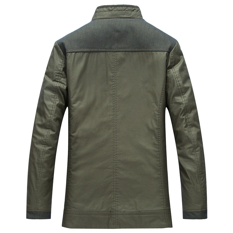 Herren Übergangsjacke im Fieldcoat-Stil mit Stehkragen und kariertem Innenfutter – Taviero
