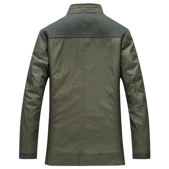 Herren Übergangsjacke im Fieldcoat-Stil mit Stehkragen und kariertem Innenfutter – Taviero