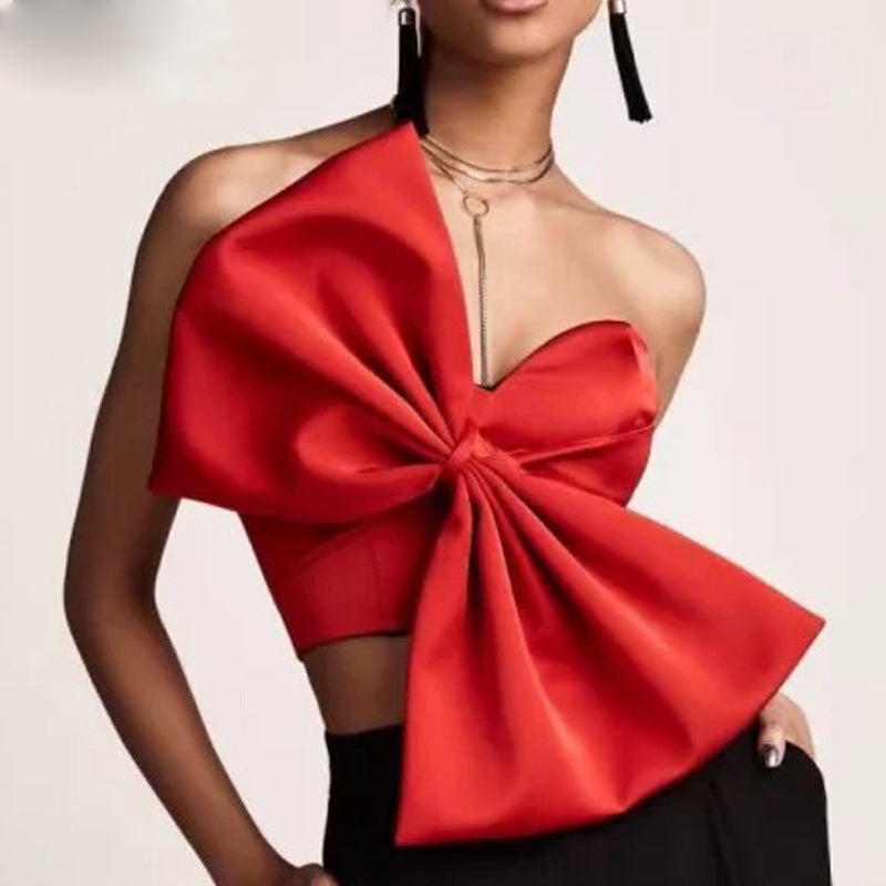 Damen Crop-Top mit voluminösem Schleifen-Design Echo Archiv