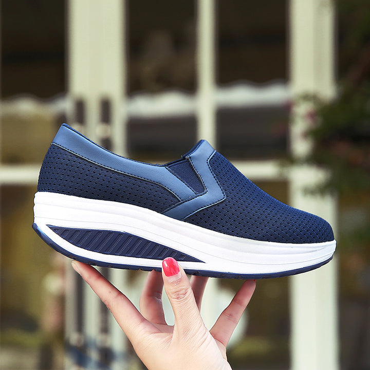 Damen nan komfortabler Schlupf-Sneaker aus luftiger Netzstruktur mit dämpfender Keilsohle Echo Archiv