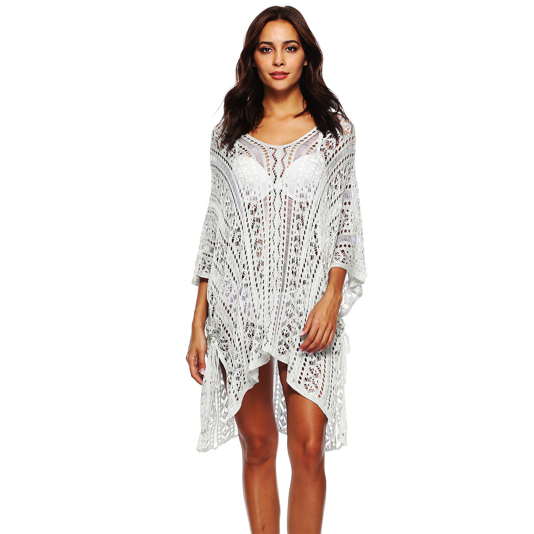 Damen Häkel-Strandtunika mit elegantem Schnitt und durchbrochenen Details Echo Archiv