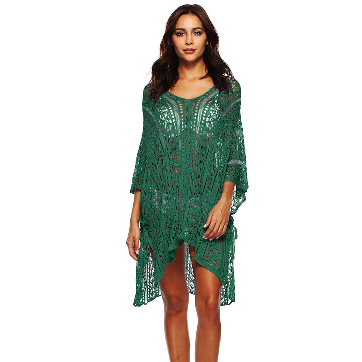 Damen Häkel-Strandtunika mit elegantem Schnitt und durchbrochenen Details Echo Archiv
