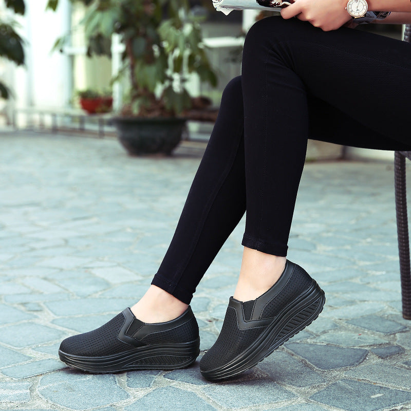 Damen nan komfortabler Schlupf-Sneaker aus luftiger Netzstruktur mit dämpfender Keilsohle Echo Archiv