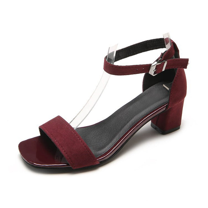 Damen nan elegante Sandalette im minimalistischen Design mit quadratischer Zehenpartie und verstellbarem Knöchelriemen Echo Archiv