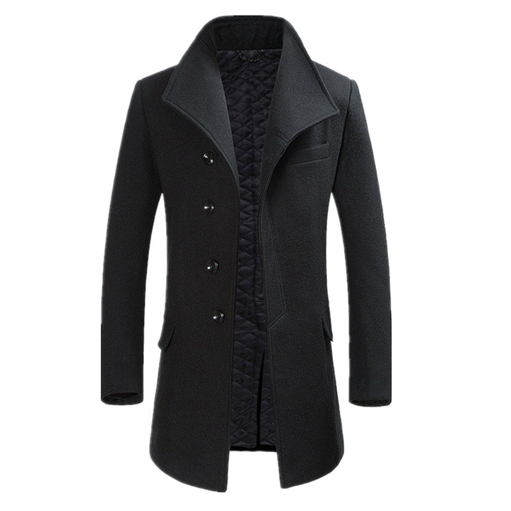 Herren Taillierter Chesterfield-Mantel aus Wollmix mit gesteppter Thermoinnenjacke – Montevé