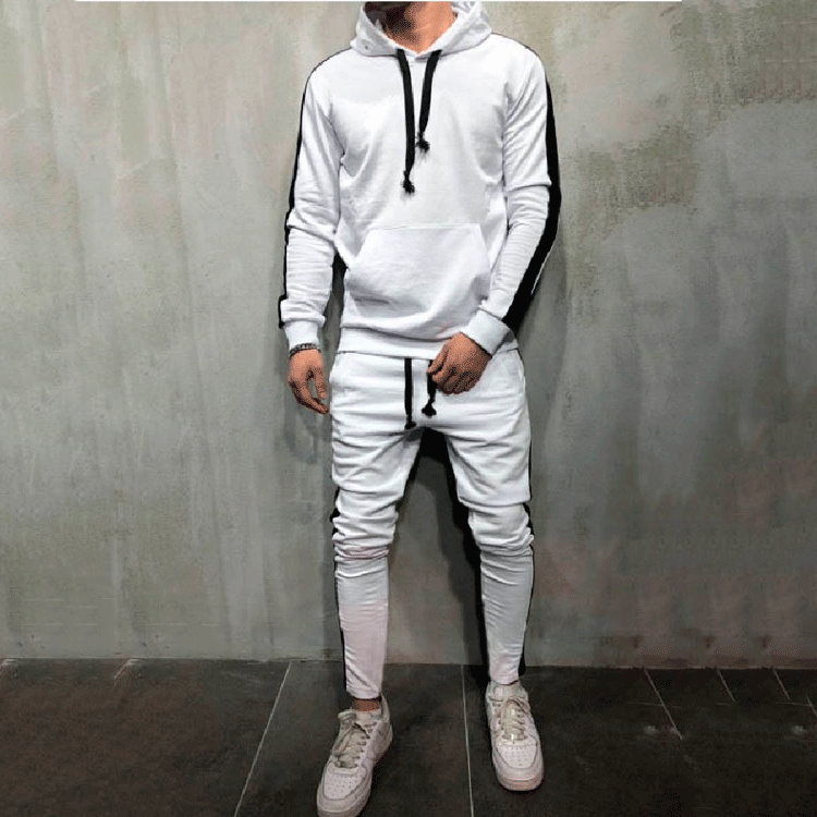 Herren Eleganter Kapuzenpullover mit passender Jogginghose Echoarchiv