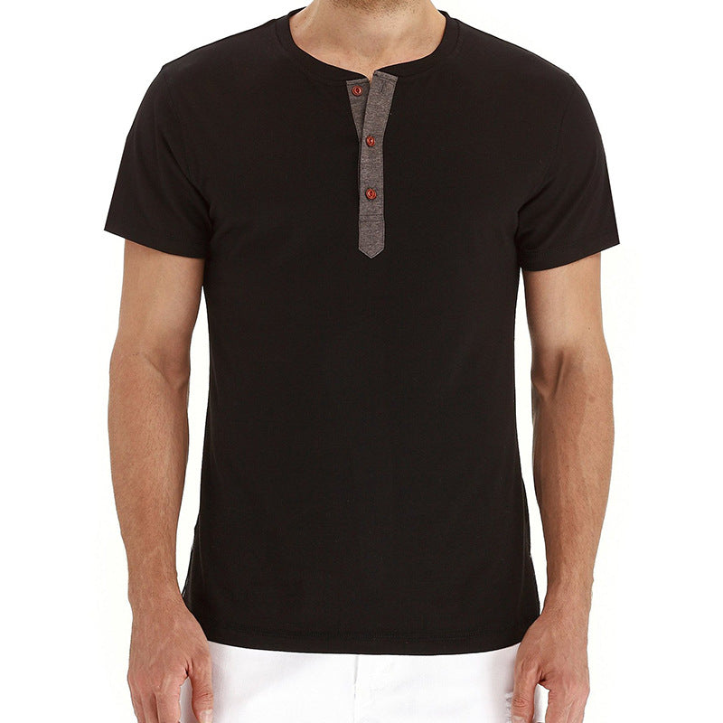 Herren Kurzarmshirt mit innovativem Knopfdesign Echoarchiv