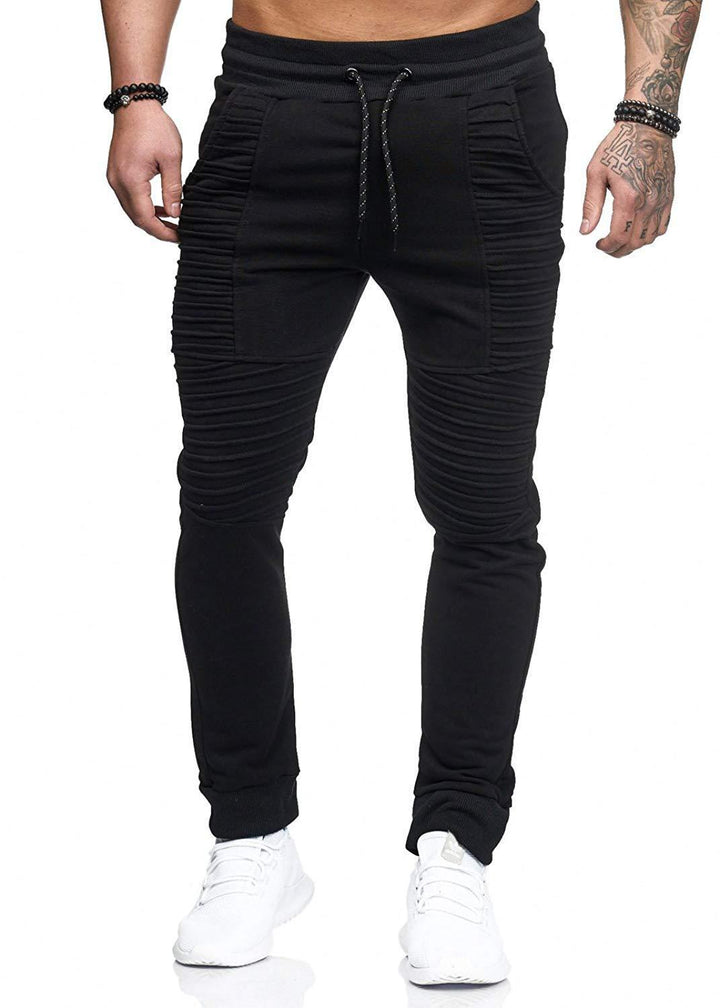 Herren sportliche Slim-Fit Jogginghose mit modischen Rippdetails Echoarchiv