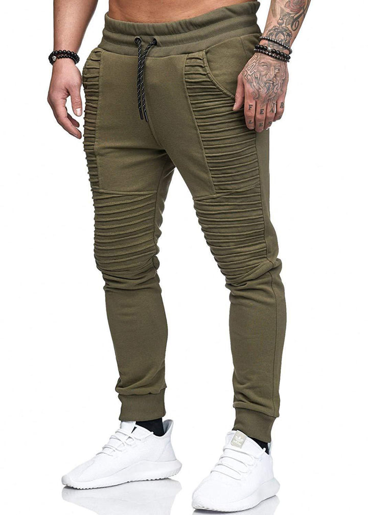 Herren sportliche Slim-Fit Jogginghose mit modischen Rippdetails Echoarchiv