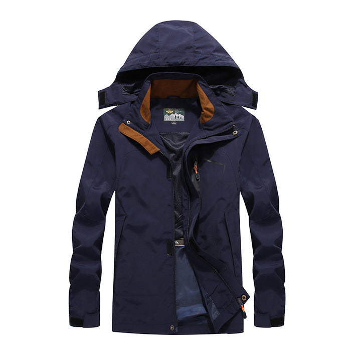 Herren wasserabweisende Outdoorjacke im technischen Parkastil mit abnehmbarer Kapuze Echo Archiv