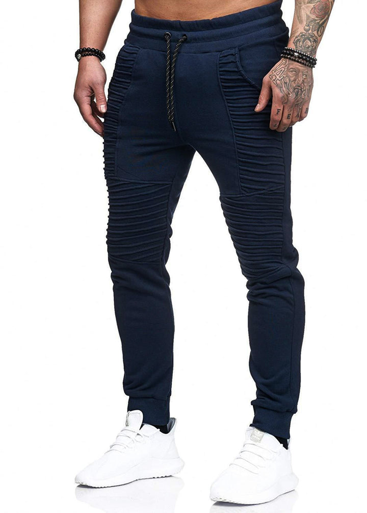 Herren sportliche Slim-Fit Jogginghose mit modischen Rippdetails Echoarchiv