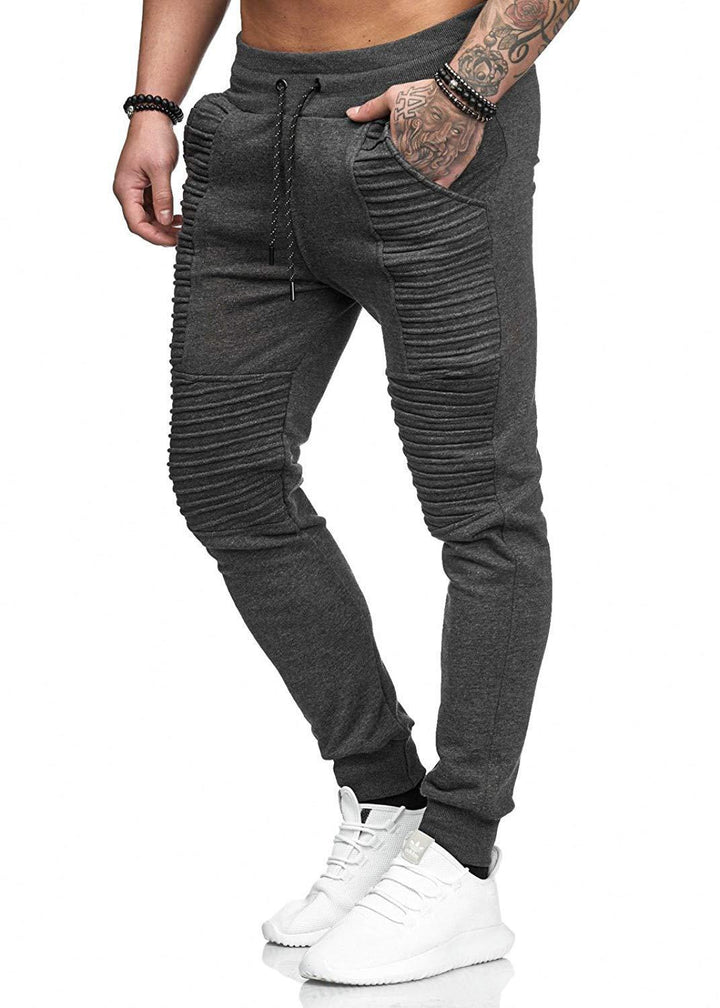 Herren sportliche Slim-Fit Jogginghose mit modischen Rippdetails Echoarchiv