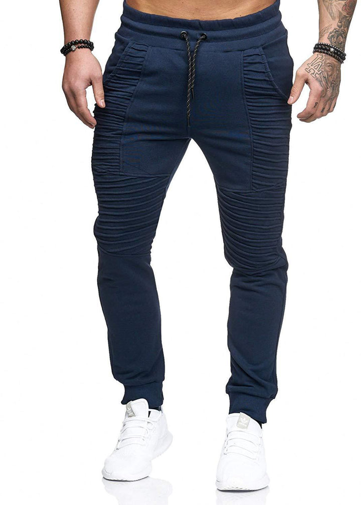 Herren sportliche Slim-Fit Jogginghose mit modischen Rippdetails Echoarchiv