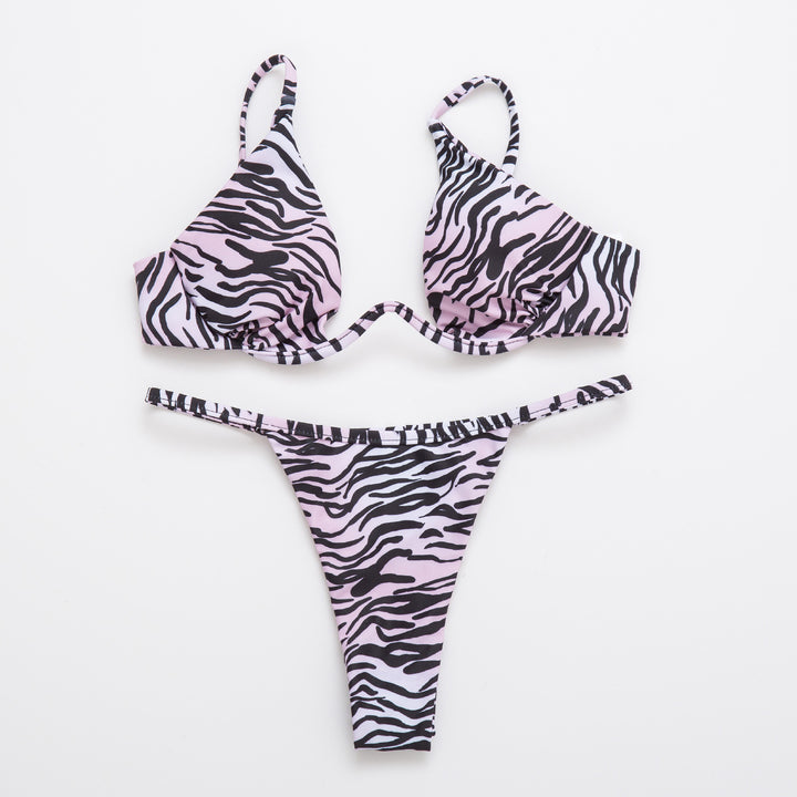 Damen Triangel-Bikini mit schimmerndem Oberteil und verstellbaren Trägern Echo Archiv
