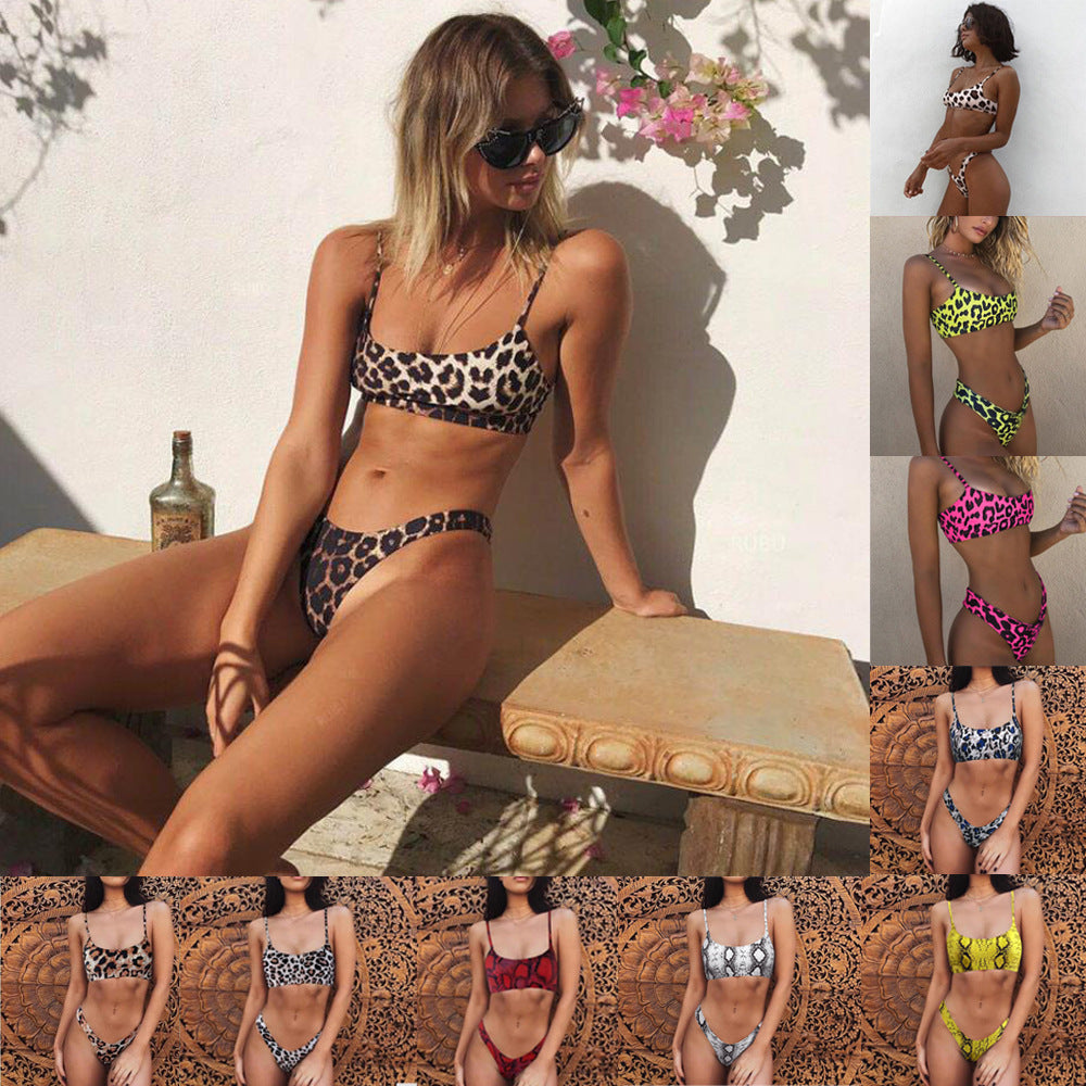 Damen Triangel-Bikini mit Schlangenleder-Muster Echo Archiv
