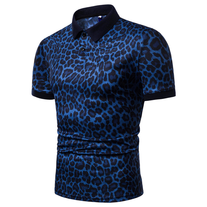 Herren Poloshirt mit modernem Leopardenmuster und komfortablem Schnitt Echoarchiv