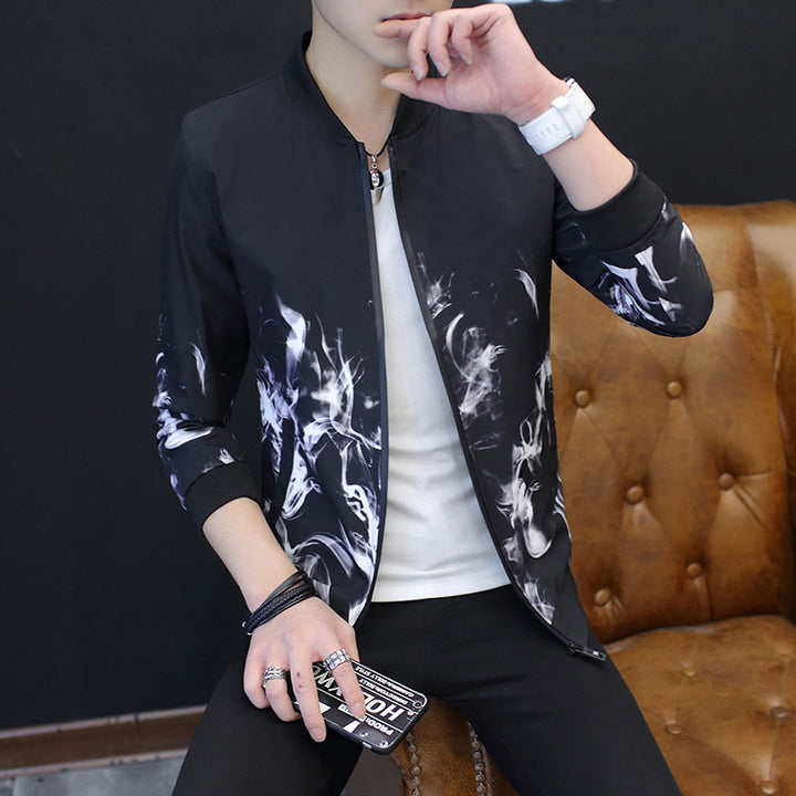 Herren Stylische Jacke mit kreativen grafischen Motiven Echoarchiv
