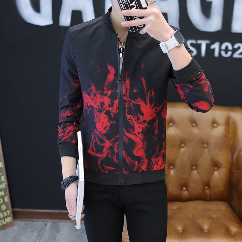 Herren Stylische Jacke mit kreativen grafischen Motiven Echoarchiv