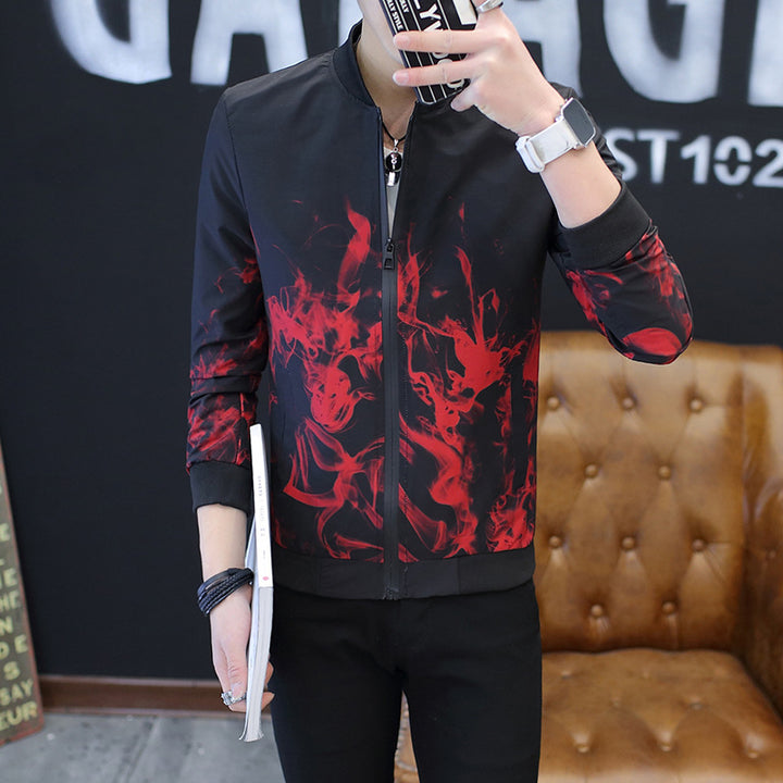 Herren Stylische Jacke mit kreativen grafischen Motiven Echoarchiv