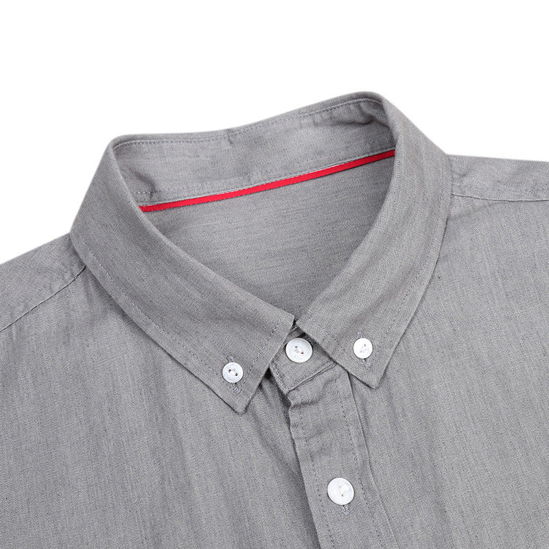 Herren Elegantes Denimhemd mit modischem Schnitt und praktischer Brusttasche Echoarchiv