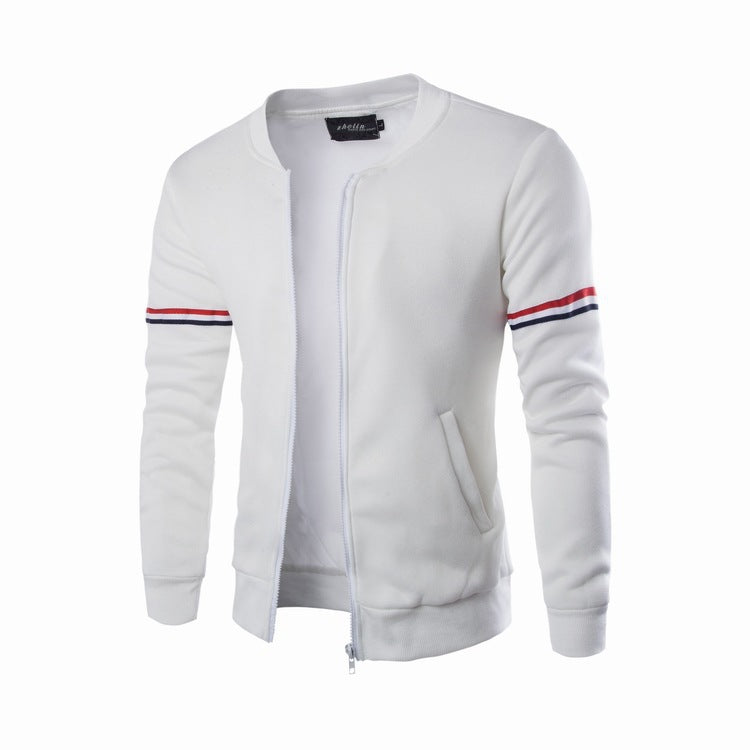Herren Sportliche Kapuzenjacke mit kontrastierenden Streifen Echoarchiv
