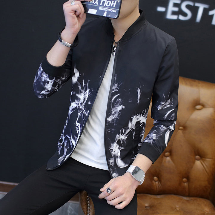 Herren Stylische Jacke mit kreativen grafischen Motiven Echoarchiv