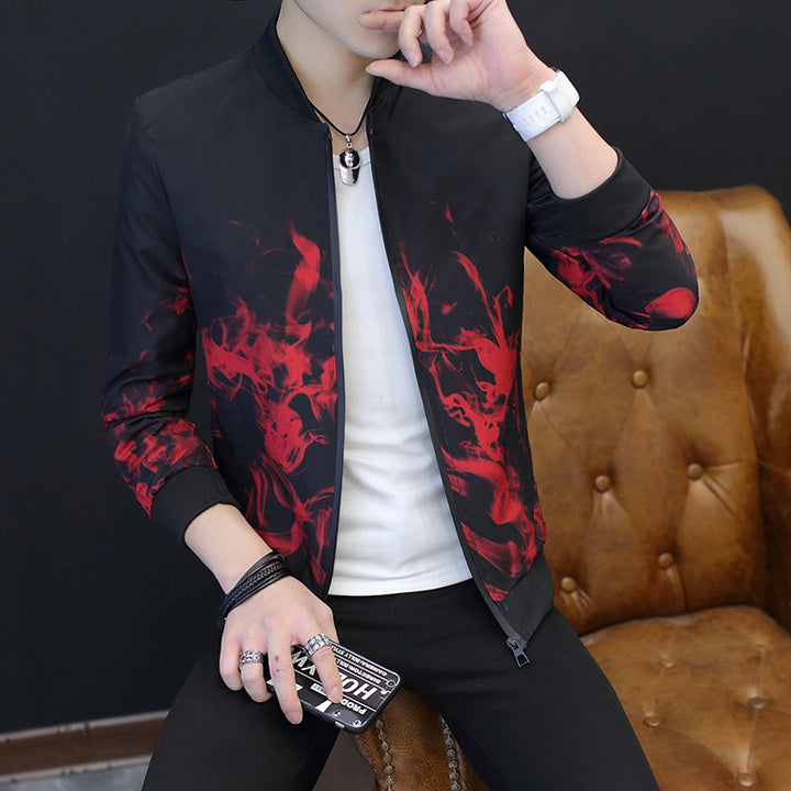 Herren Stylische Jacke mit kreativen grafischen Motiven Echoarchiv