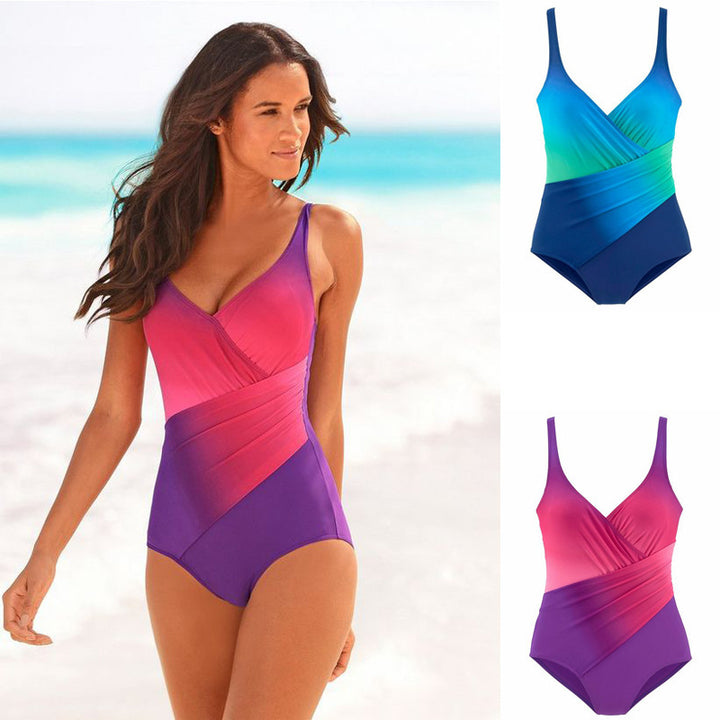 Damen Einteiliger Badeanzug mit elegantem Wickeldesign und femininem Schnitt Echo Archiv